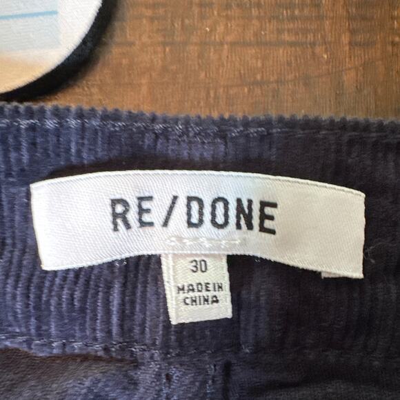RE/DONE 70's Pocket Loose Flare in Navy Corduroy Size 30 NWT - Picture 9 of 11